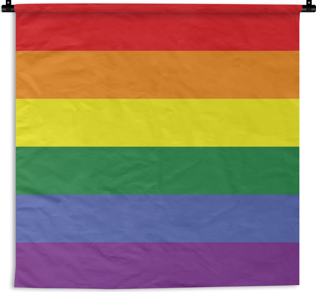 MuchoWow Wandteppich Wandbehang Regenbogenflagge - Stolzflagge - Liebe 150x150 cm Tapisserie Dekoration Wandtuch - Wohnaccessoires - Modernes