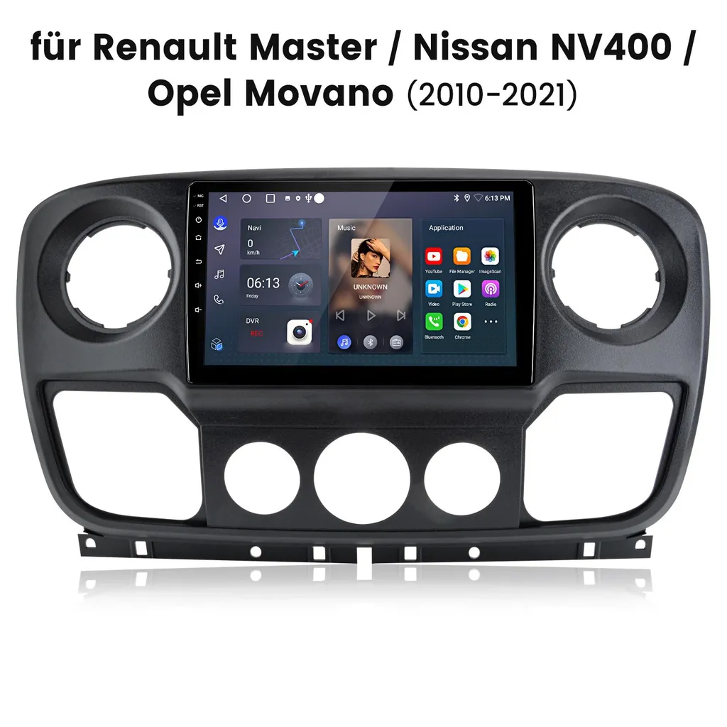 Autoradio 10 pollici Android 15 Renault Master 3 Opel Movano Nissan