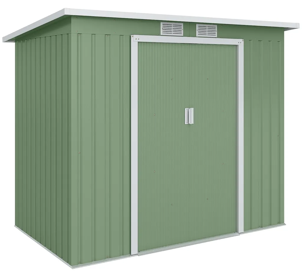 Cabane de jardin en acier galvanisé 213x130 cm avec portes coulissantes