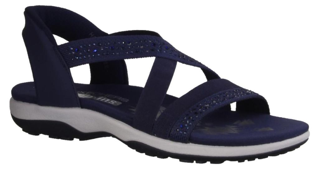 Sandali da donna Skechers Reggae Slim Summer Sparkle blu Immagine del prodotto 