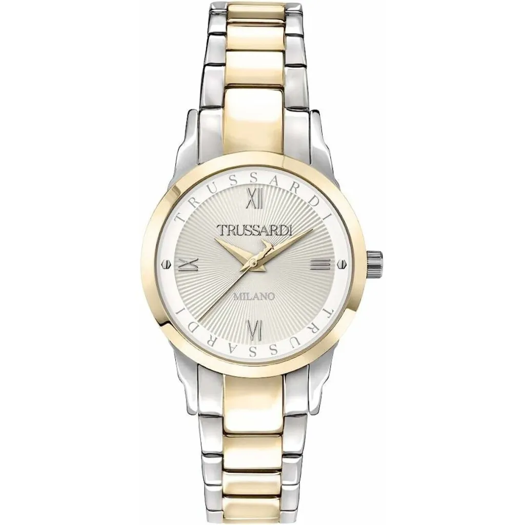 Montre Trussardi femme T-Bent or jaune acier anti-rayures