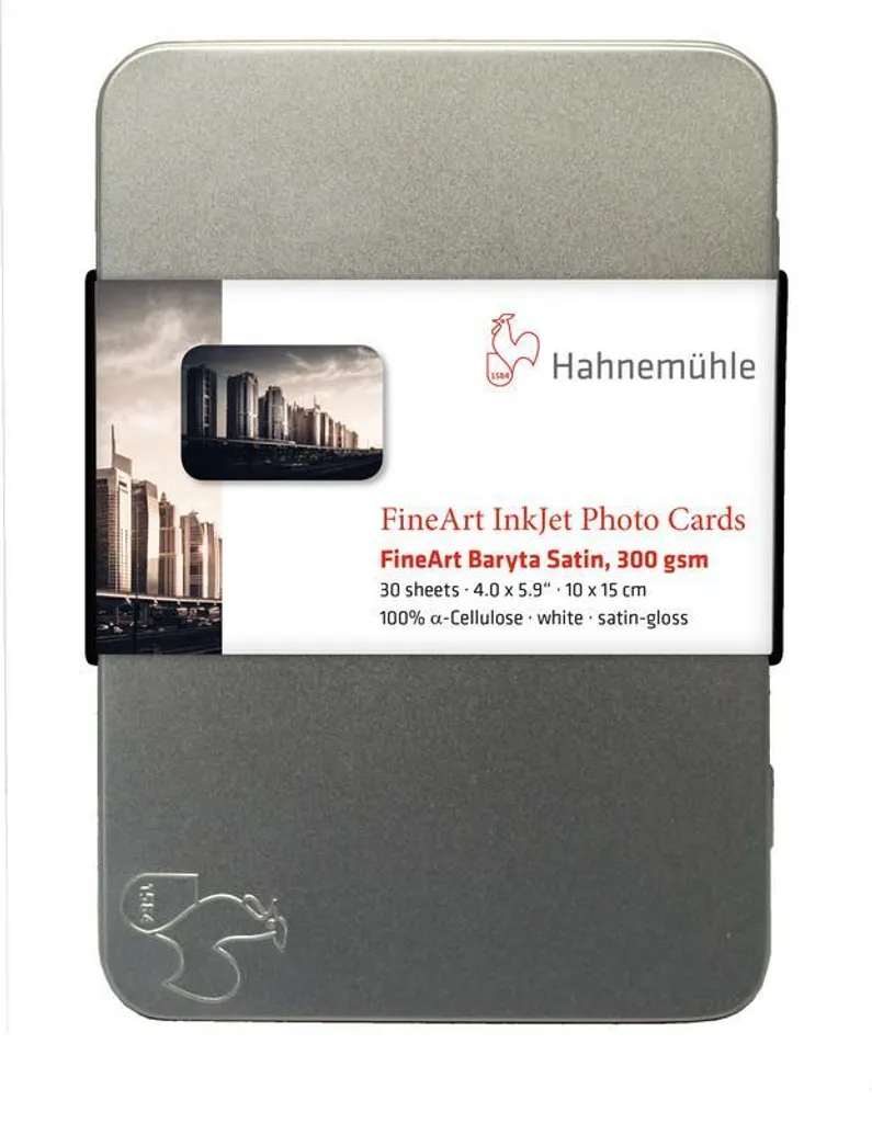Hahnemühle Baryta Satin 300g : papier photo satiné 10x15 cm haute densité