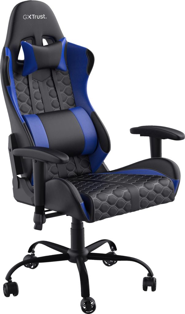 A gaming chair is shown against a white background.