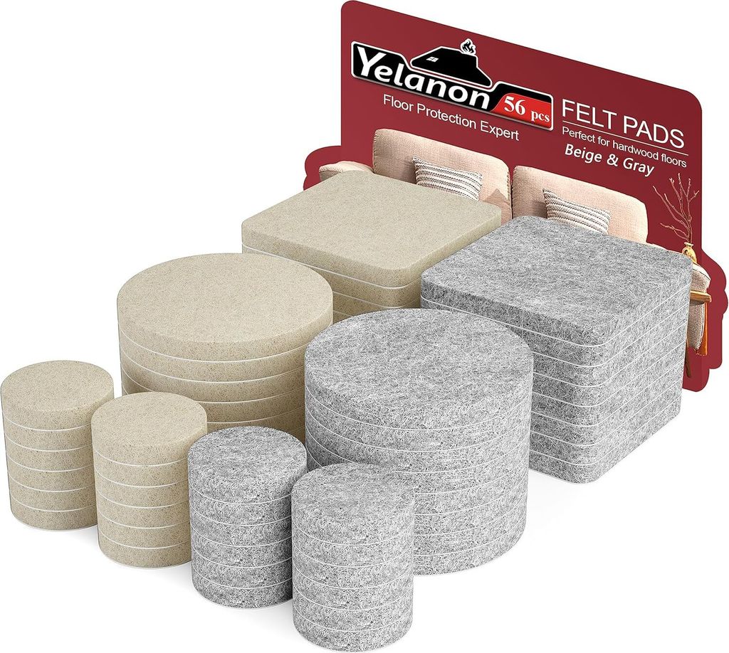 Yelanon, ślizgacze filcowe, ochraniacze podłogowe, filcowe Zdjęcie produktu 