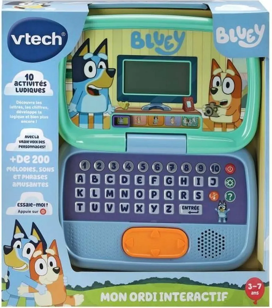 Ordinateur Éducatif Enfant VTech 80-530905 - Jeu d'Apprentissage Bleu 3 Ans