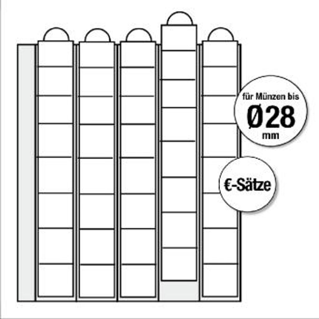 2 x SAFE 7395-5 Premium Münzhüllen - Münzblätter - Produktbild 