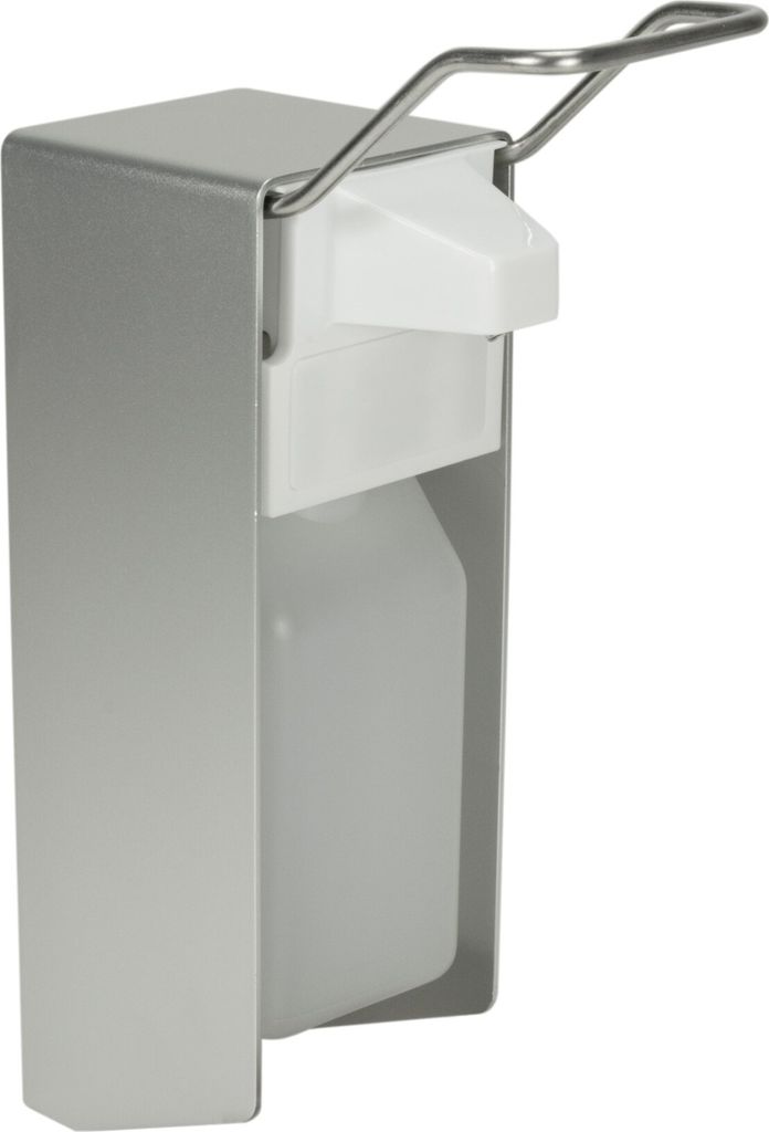 Wandspender mit kurzem Arm, inkl. Flasche - Aluminium 500 Produktbild 