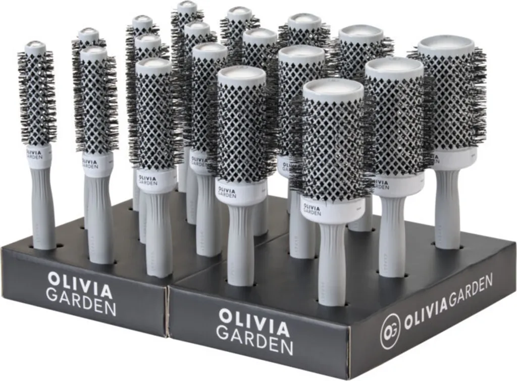 Lot de 18 brosses à cheveux professionnelles pour brushing et brillance