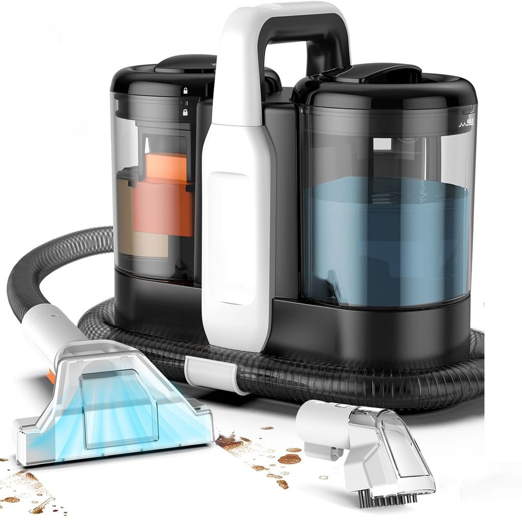 OKWISH Waschsauger Polsterreiniger Gerät,Fleckenreiniger für Teppich, Sofa,Treppen,Haustiere,und Auto,Tragbar und Kompakt,Spot Cleaner