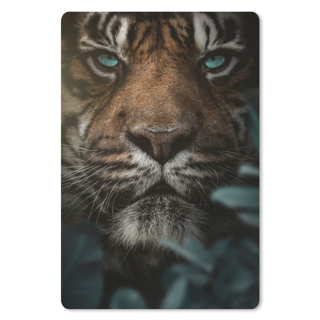 MuchoWow Mauspad Mousepad Tiger - Pflanzen - Dschungel 40x60 cm - Mousepads - Maus Mat - Pad - Mausunterlage - Schreibtisch Accesoire