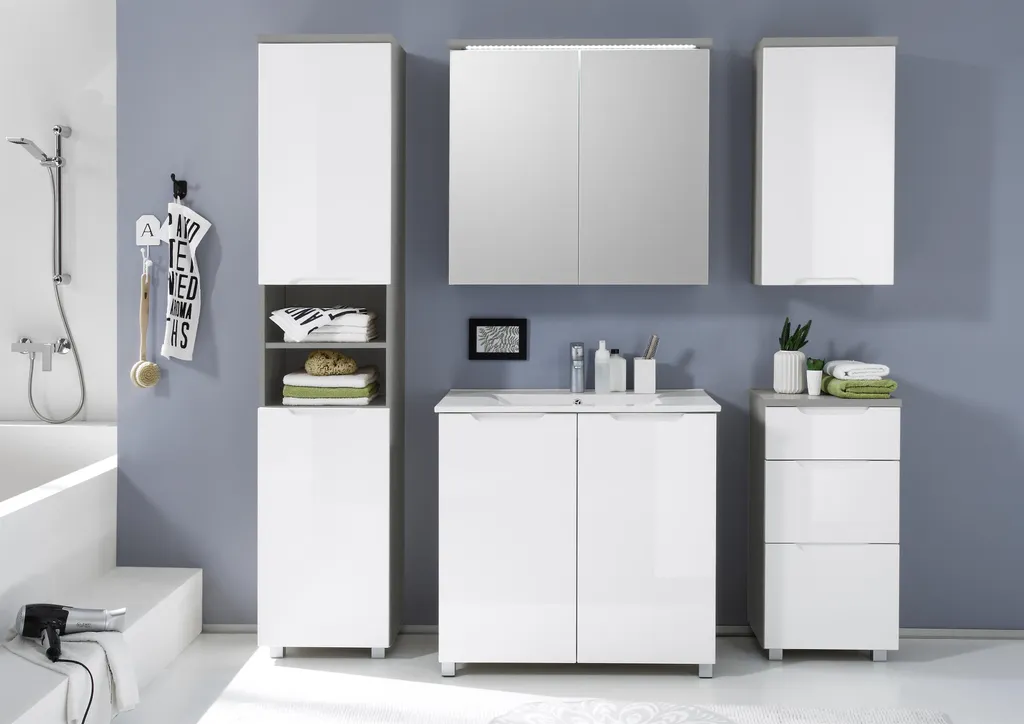 Meuble haut Randolph titane 40cm : Solution rangement petit espace