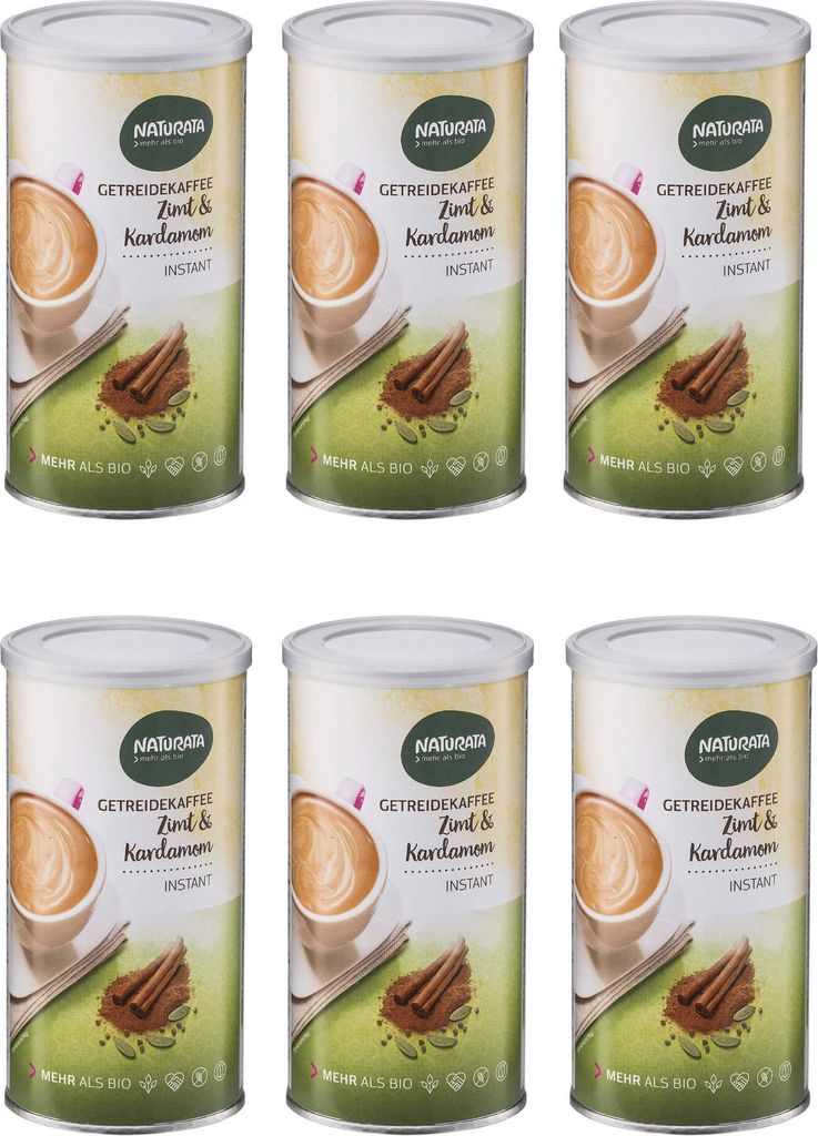 Naturata Getreidekaffee Zimt & Kardamom, instant, Dose (6 x 125 gr)