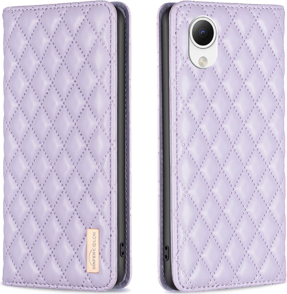Galaxy A23E Hülle, Elegant Bookstyle Flip Leder Kartenfächer Schutzhülle mit Ständer für Samsung Galaxy A23E Lila