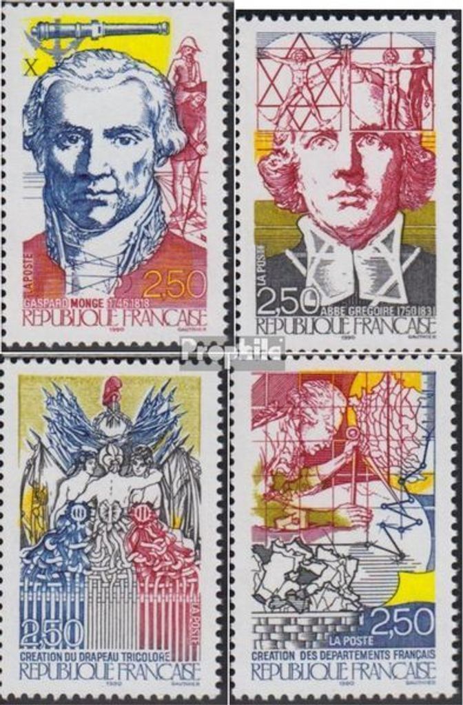 Briefmarken Frankreich 1990 Mi 2803-2806 (kompl.Ausg.) postfrisch Persönlichkeiten