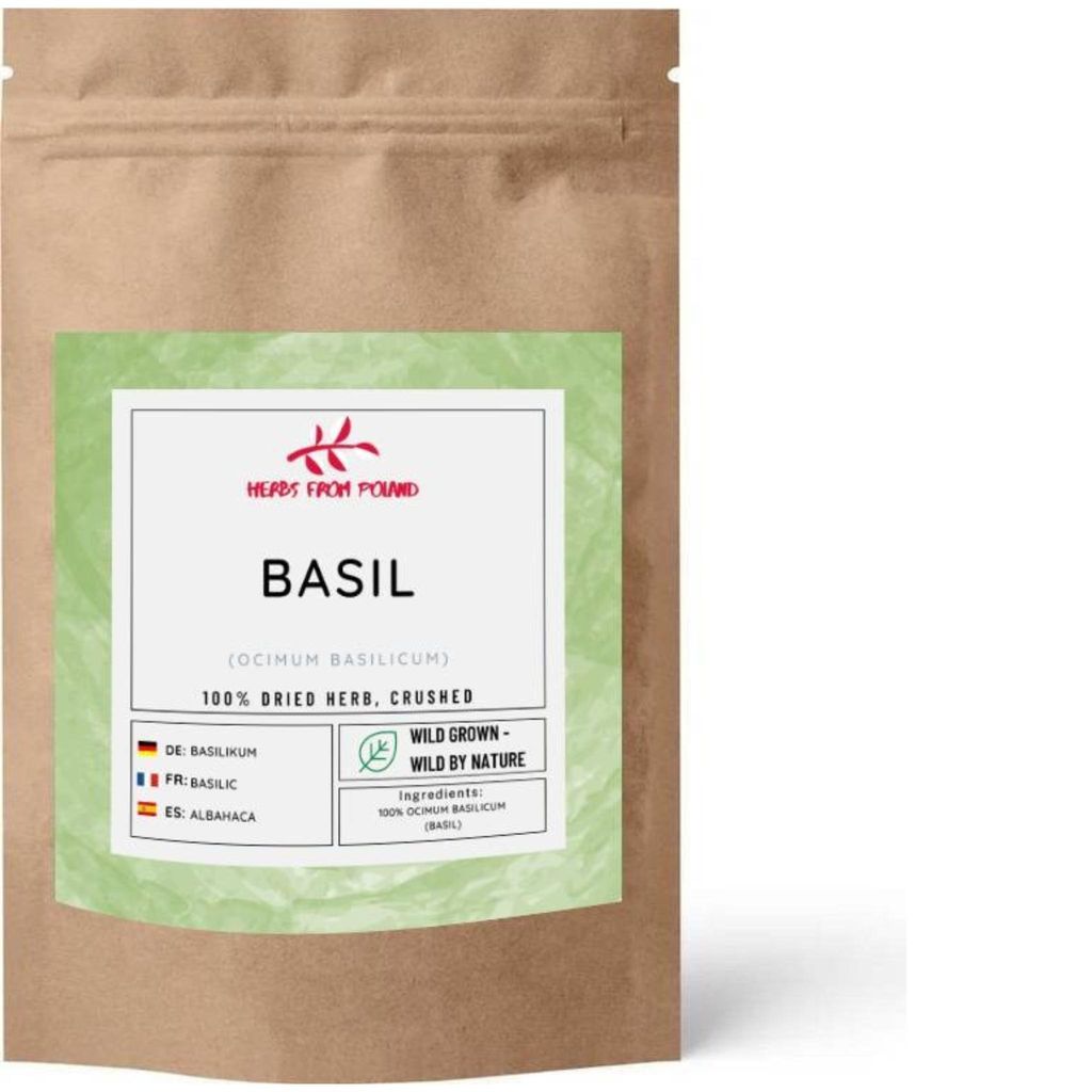 Herbs from Poland Basilikum – Unterstützt Verdauung, Stärkt das Immunsystem, Wirkt beruhigend, 100% Natürlich – 500g