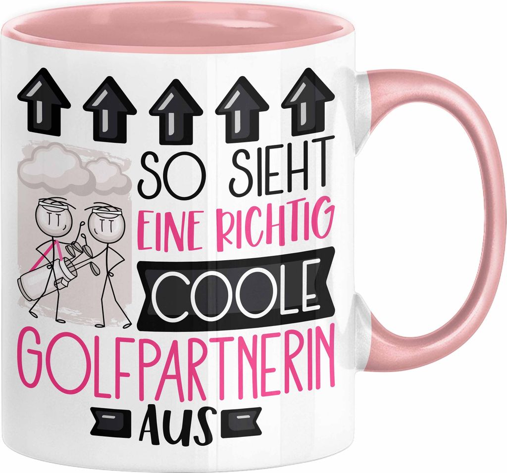 Golfpartnerin Geschenk Tasse Lustig Geschenkidee für Golfpartnerin Geburtstag So Sieht Eine Richtig Coole Golfpartnerin Aus Frauen Spruch Golf Gol...