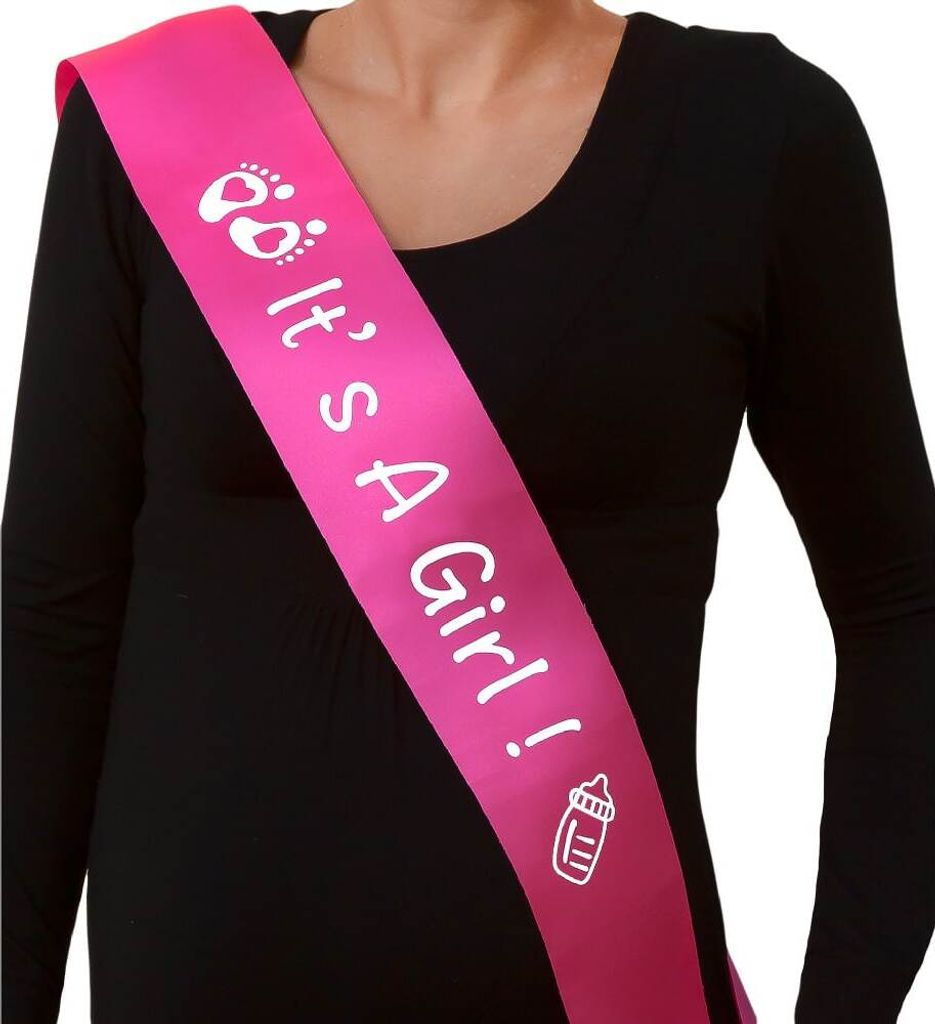 Oblique Unique Schärpe Its A Girl! Baby Party Shower Schwangerschaft - pink