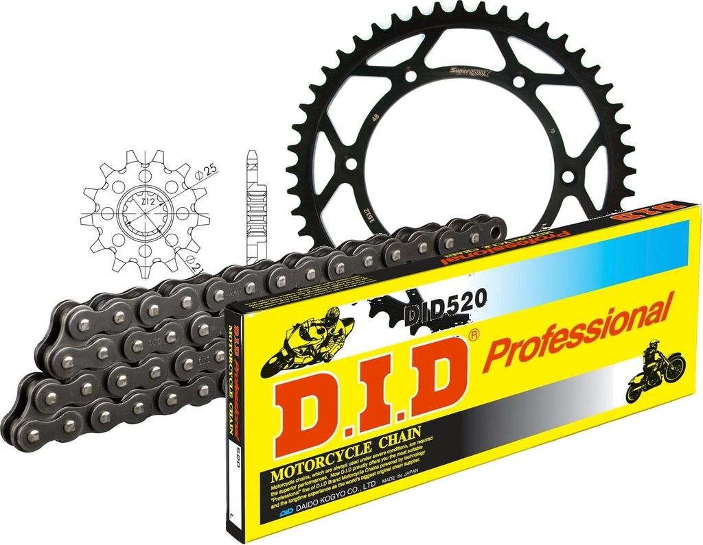 Kit Stahl passend für Husqvarna WR300 11-12 14-48-112 DID520 Clip