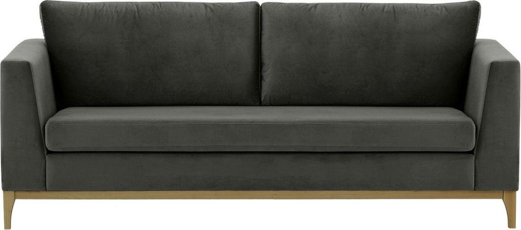 Dreisitzer-Sofa Gosena Wood-Velluto 19-wax black