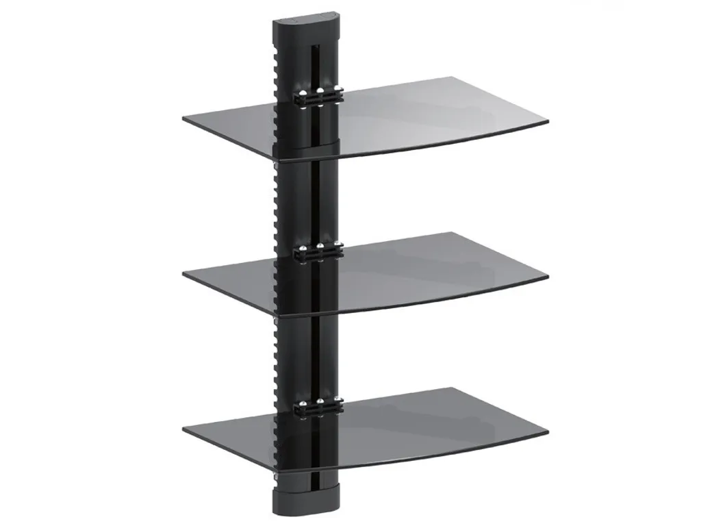 Étagère Murale pour Lecteur DVD et Décodeur - Support Triple Maclean 8kg