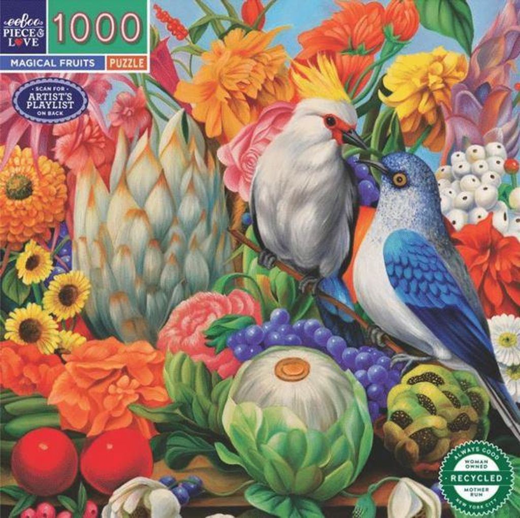 eeBoo Puzzle Magical Fruits 1000 Teile buntes Kartonspiel