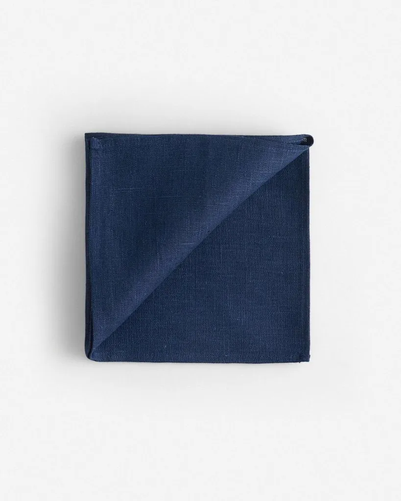 Serviette de table en lin bleu ciel pour une décoration de réception