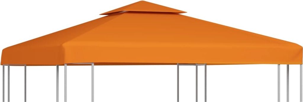 The Living Store Pavillon-Ersatzdach 310 g/m² Orange 3x3 m