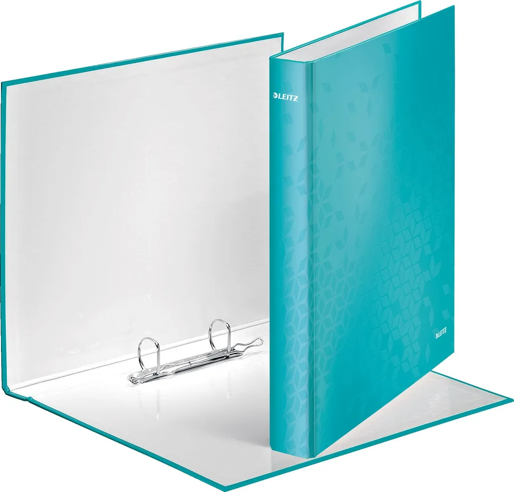 Classeur à anneaux Wow A4 bleu glacier 2 anneaux 25mm lot de 10 Leitz