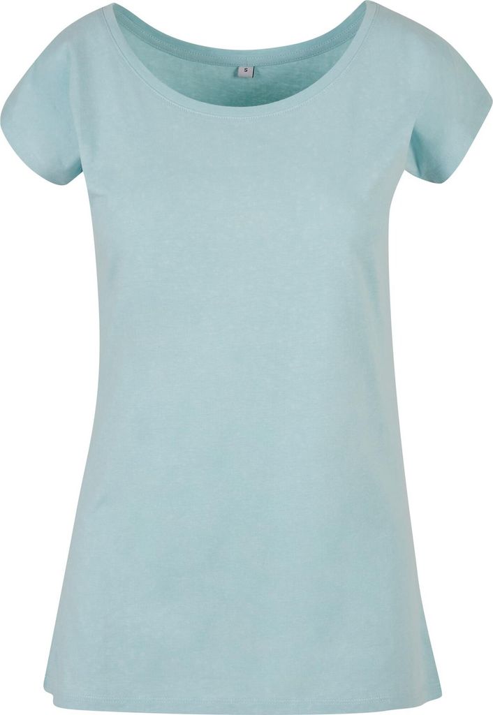 Build Your Brand - T-Shirt Weite Öffnung für Damen RW8369 (L) (Blaugrün)