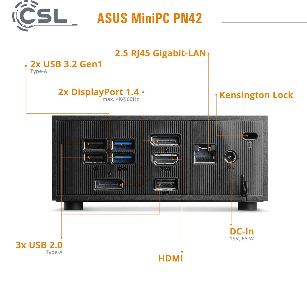 Ordinateur compact ASUS PN42 Intel N200 8Go RAM SSD 500Go Win 11 - 4