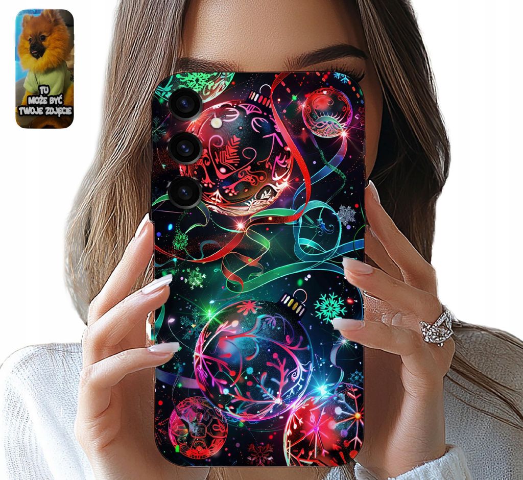 Etui Samsung Galaxy S24 Fe Weihnachtskugel Weihnachtsbaum + Glas