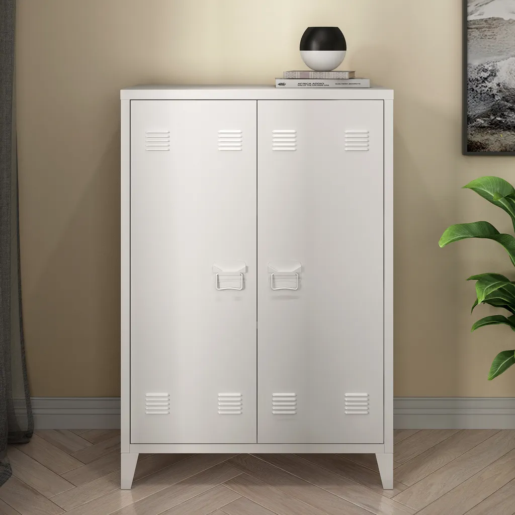 Meuble de rangement polyvalent Oripää blanc pour bureau et salon 110cm