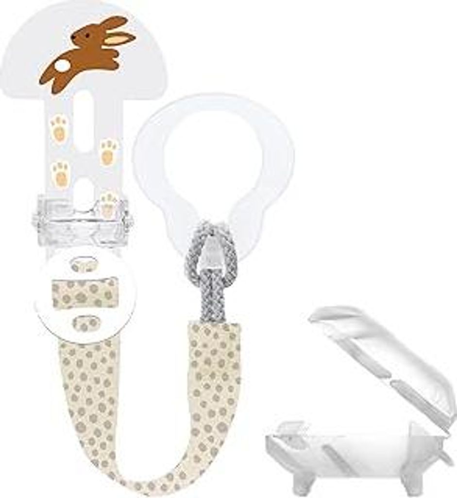 MAM Clip it! & Cover | Schnullerband mit Saugerschutz | längenverstellbarer Schnullerhalter mit abnehmbarem Ring | für Schnuller, Beißringe sowi...