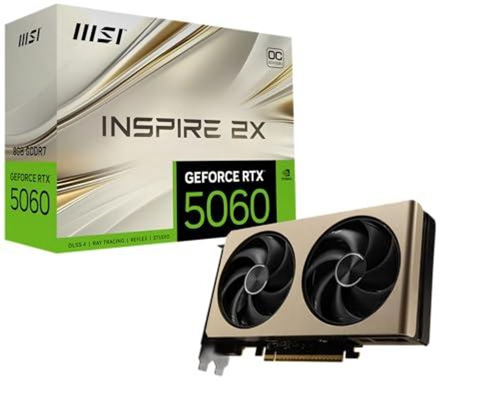 MSI GEFORCE RTX 5060 8G INSPIRE 2X OC, GeForce RTX 5060, 8 Image du produit 