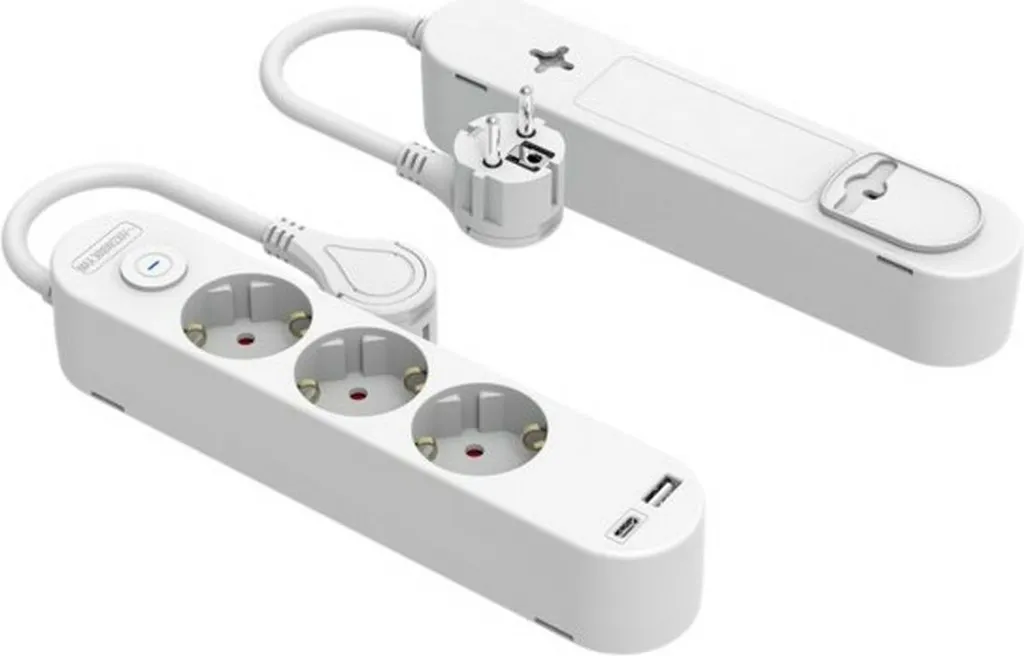 Presa Design Silber Elektronik Bianca USB A+C 3A Cavo 1.5m IK01