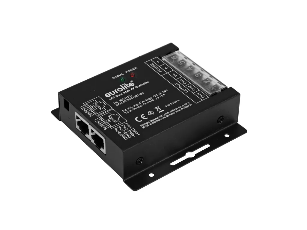 Contrôleur LED RGB RF Eurolite 50531103 pour piloter vos bandes cachées