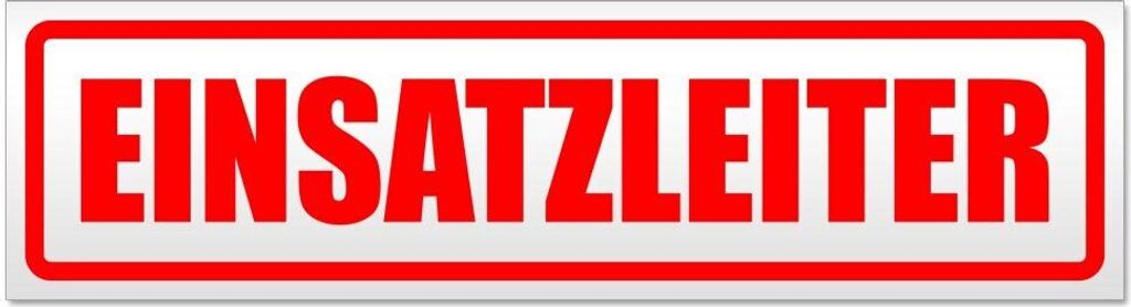 Kiwistar - Autoaufkleber - Rot - 45 x 12 cm - Einsatzleiter - Hinweis Aufkleber Sticker für Auto, Kfz, Fahrrad, PKW, LKW