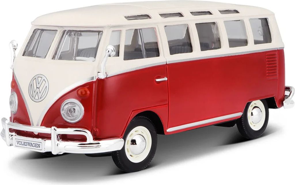 Maisto - Volkswagen Van Samba, Bílo/červená 1:25 Obrázek produktu 