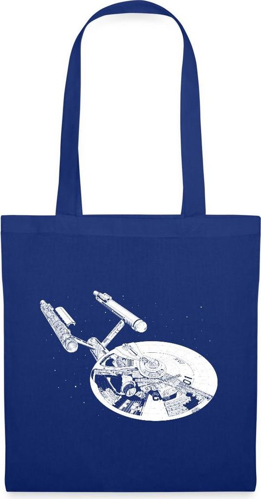 Spreadshirt Star Trek The Original Series USS Enterprise Stoffbeutel, One size, Royalblau