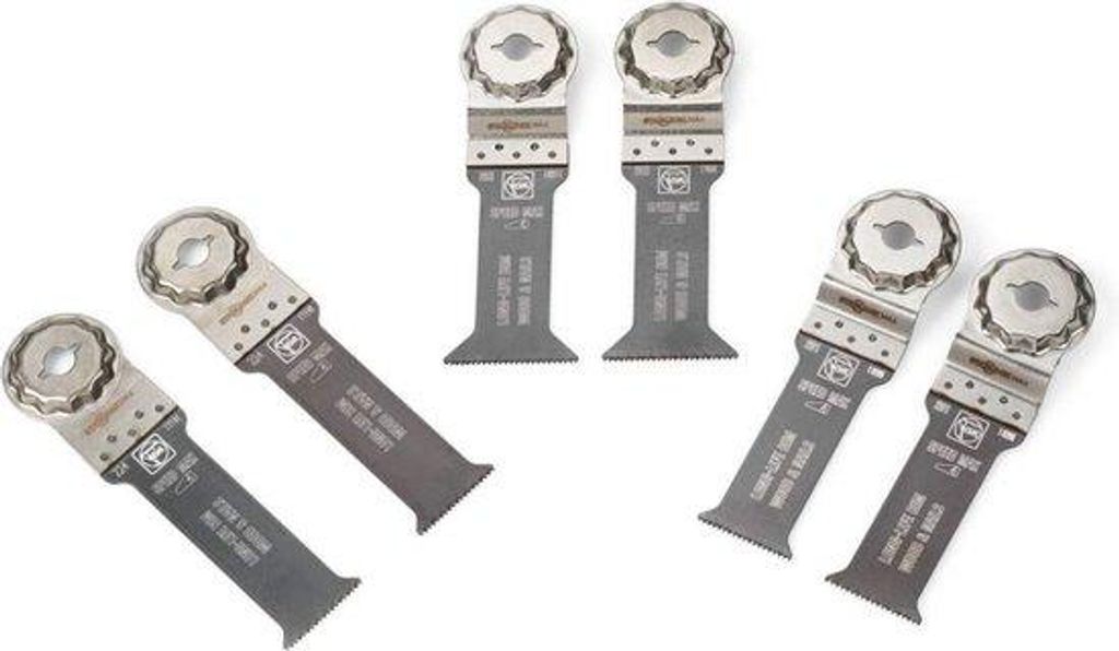 Langzaame E-Cut Zaagbladen für Multitools - Set von 6 für Holz und Metall