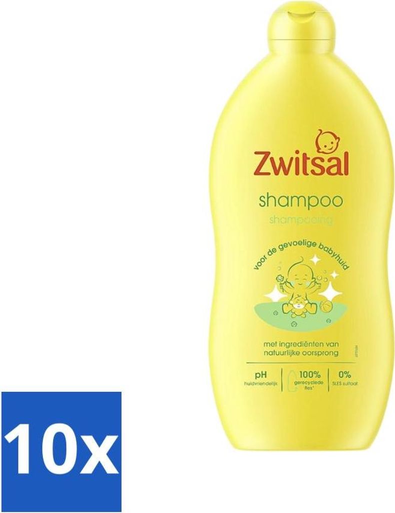 Zwitsal - Shampoo - Mild - Für den täglichen Gebrauch - 700 ml - Vorteilspack - 10 Stücke