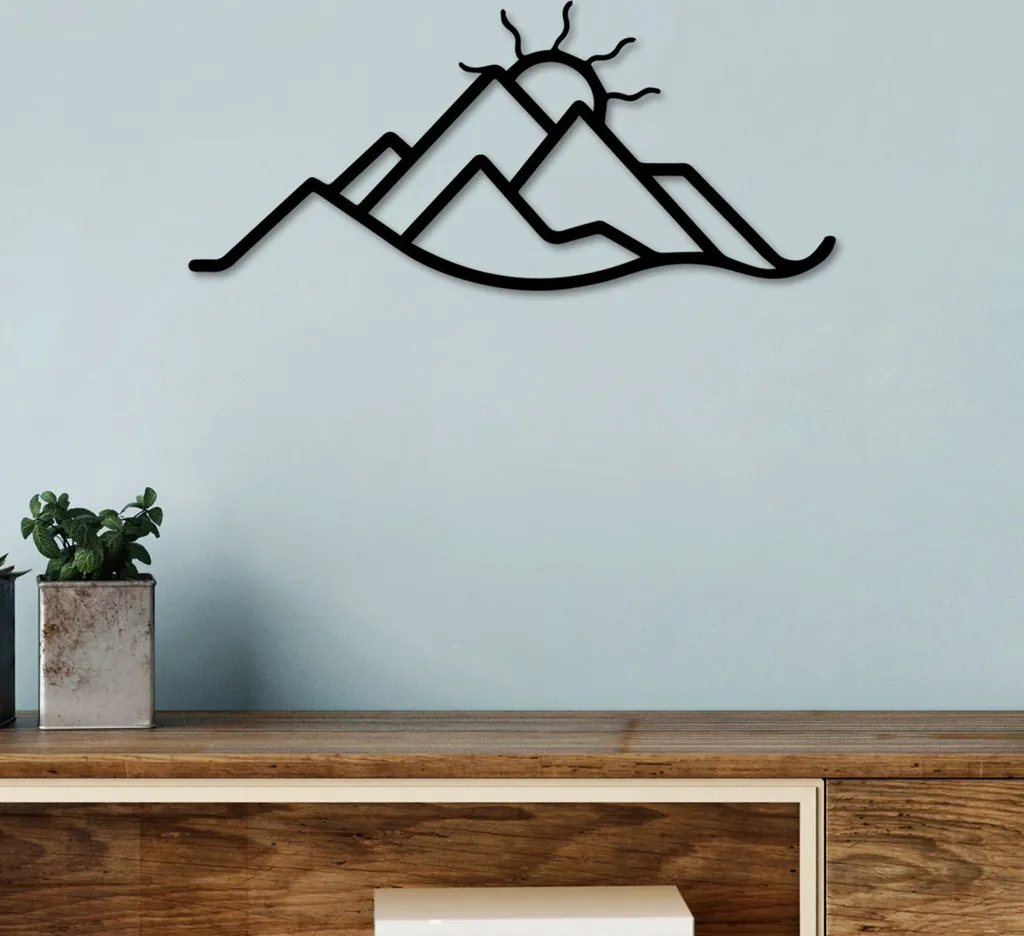 Décoration Murale Métal pour Salon et Chambre Style Nature Moderne