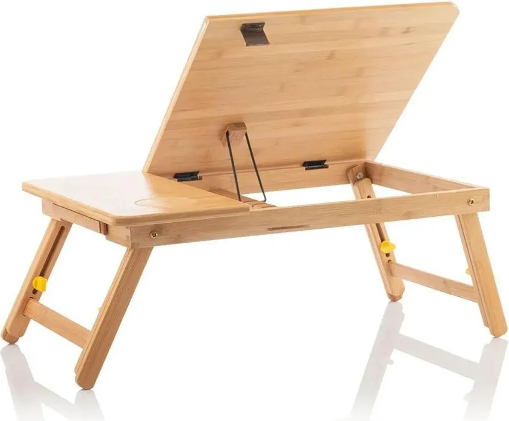 Table de lit pour petit-déjeuner et PC portable - Bambou pliable Lapwood - 14