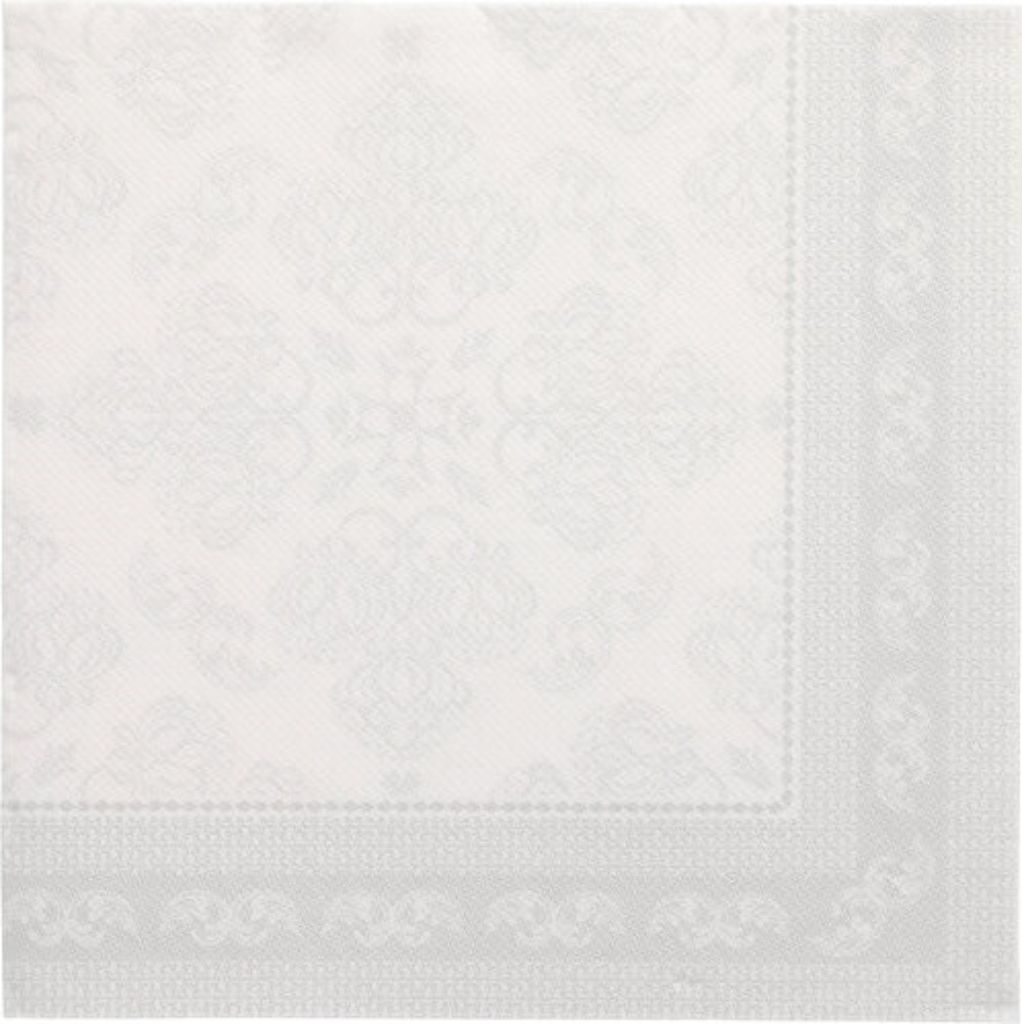 Servietten "ROYAL Collection" 1/4-Falz 40 cm x 40 cm weiss "Arabesque"