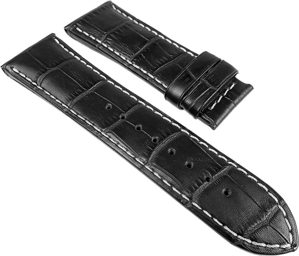 Jaguar Ersatzband Uhrenarmband Leder für Herrenuhr 26mm J644 / ID25255, Farbe:schwarz