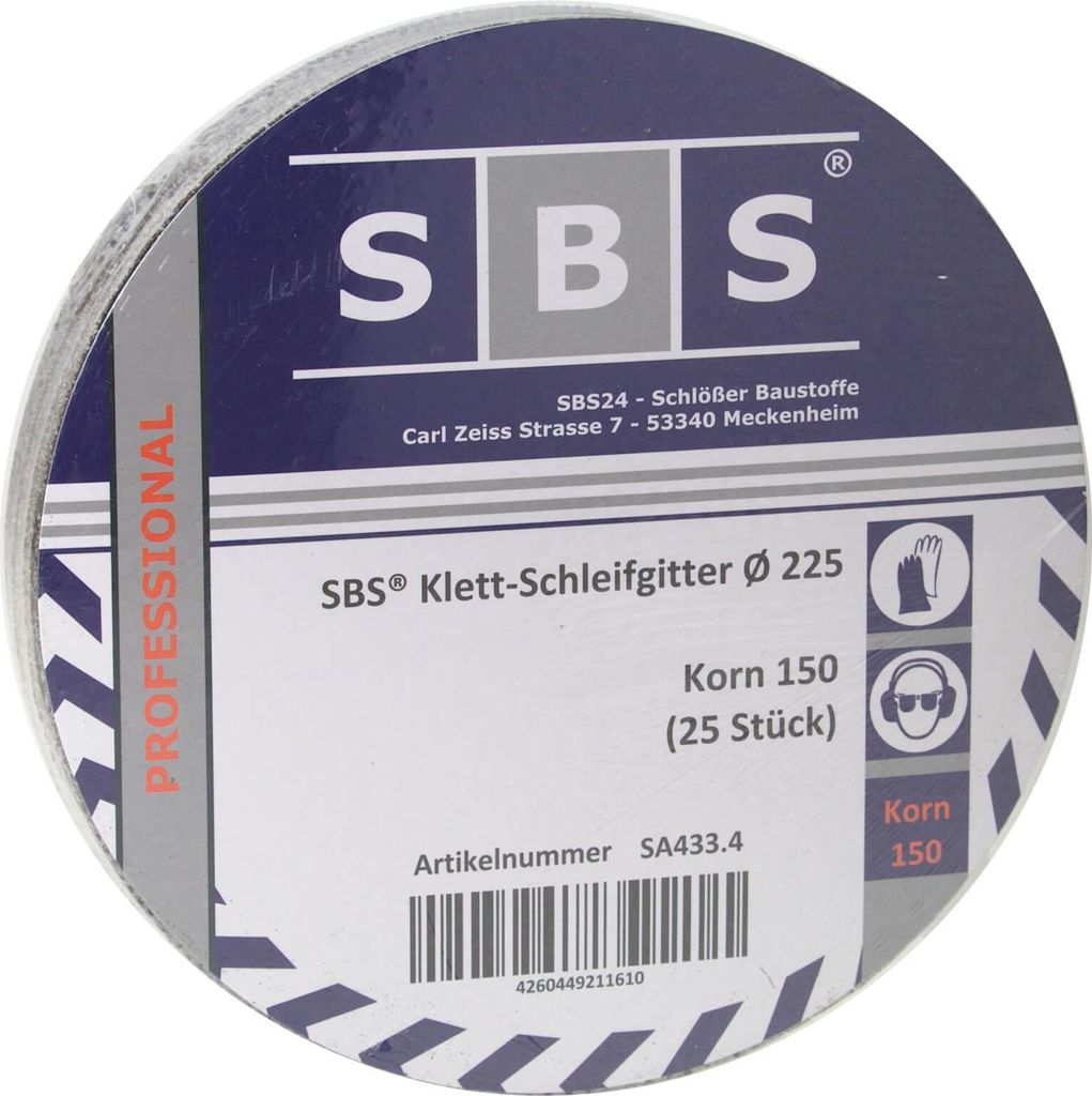 25 Gitterleinen Trockenbau Schleifgitter 225mm Korn 150 Produktbild 