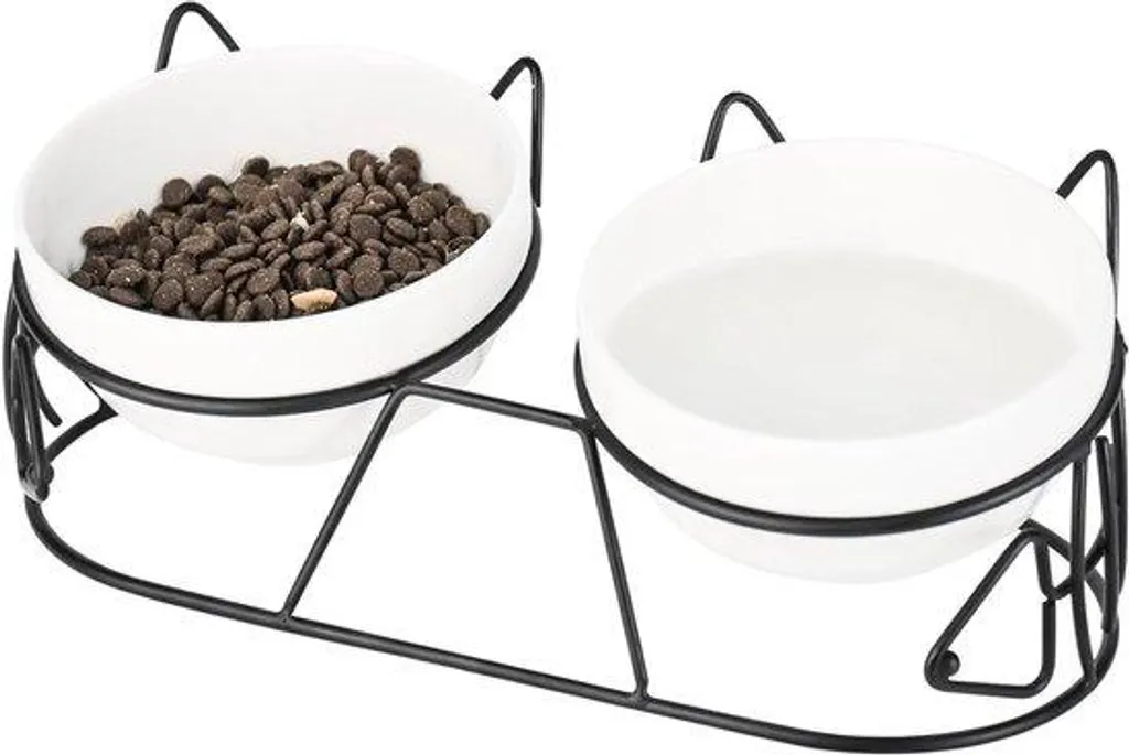 Station de nourrissage et litière surélevée en kit complet pour chat