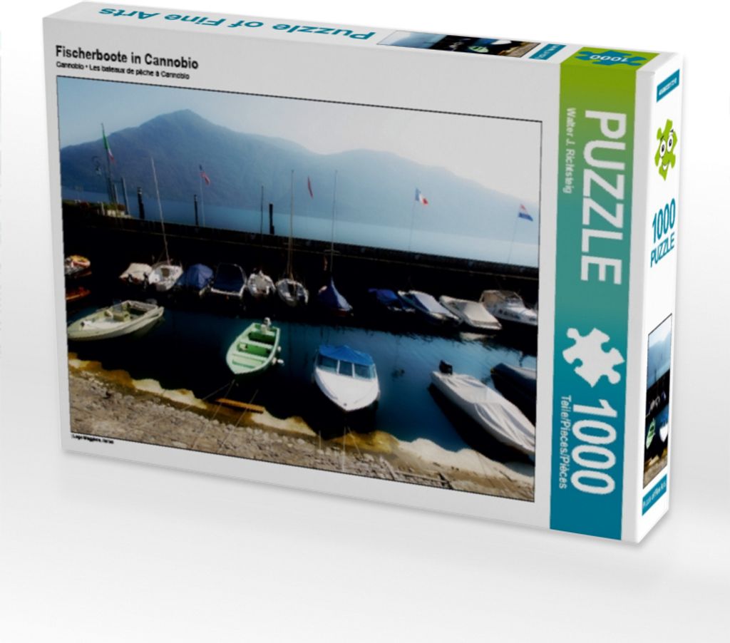 Calvendo Fischerboote in Cannobio 1000 Teile Puzzle quer 640x480mm, J. Richtsteig Walter; 7309260
