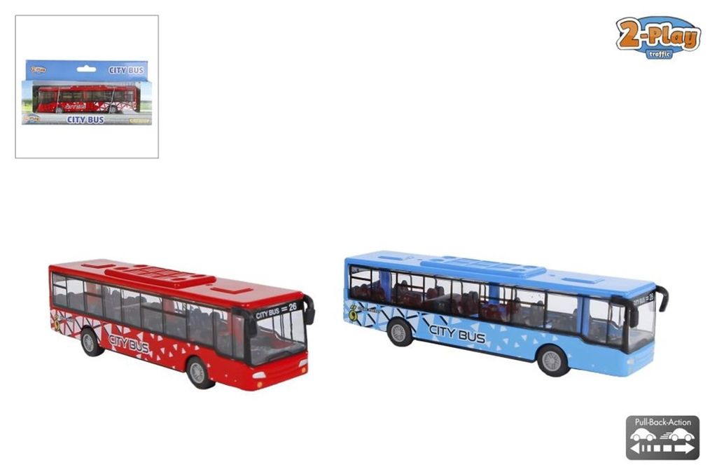 2er Set Stadtbus, 15 cm, Metalldruckguss, mit Produktbild 