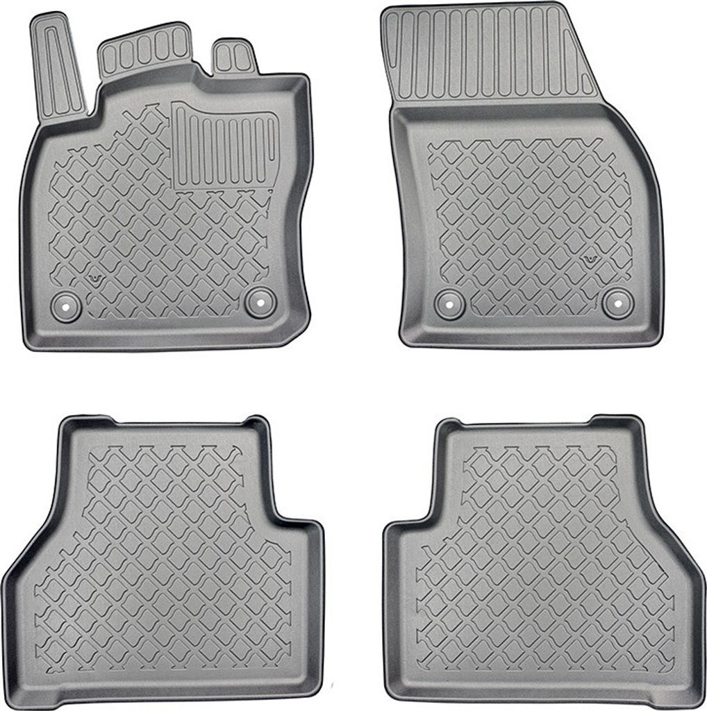 Z494422 TPE-Gummifußmatten kompatibel mit VW Caddy Maxi V 7 seats C/5 11.2020-
